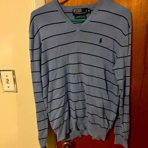 Men’s striped Ralph Lauren V-neck sweater